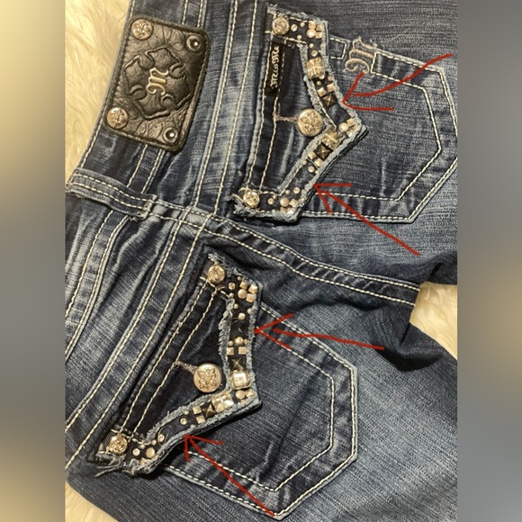 Miss Me jeans. Size: 24. Inseam: tag says 34" tape measure says 33” (see pic) - Picture 13 of 13